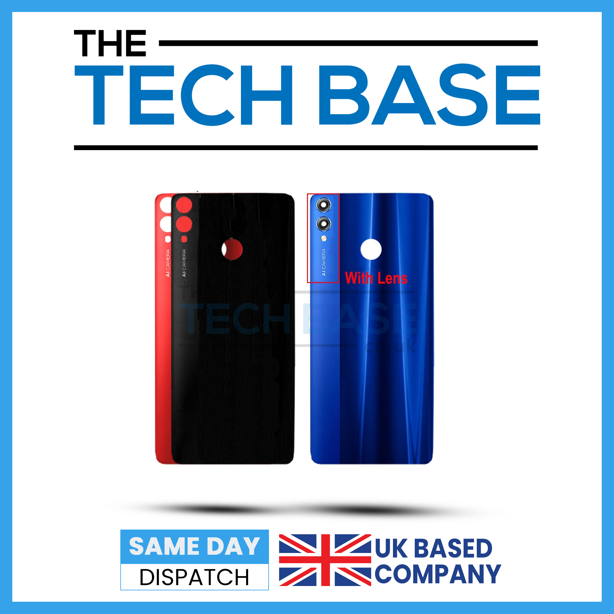 Honor 8X Rear Back Glass with Camera Lens