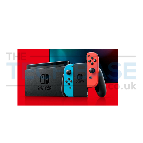 NINTENDO Switch Console With Controllers Neon Red & Blue