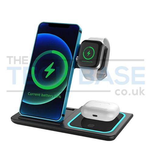 Ven-Dens VD-WLC001 3 in 1 Wireless Portable Charging Station