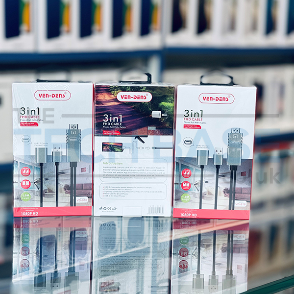 Ven-Dens 3 in 1 Mobile Phone HDTV FHD Cable Plug and Play