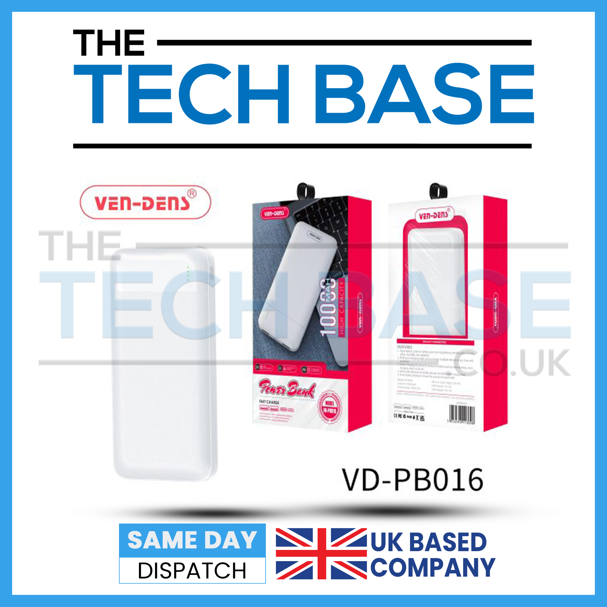 Ven Dens High Quality Portable 10000mAh Power Bank VD-PB016