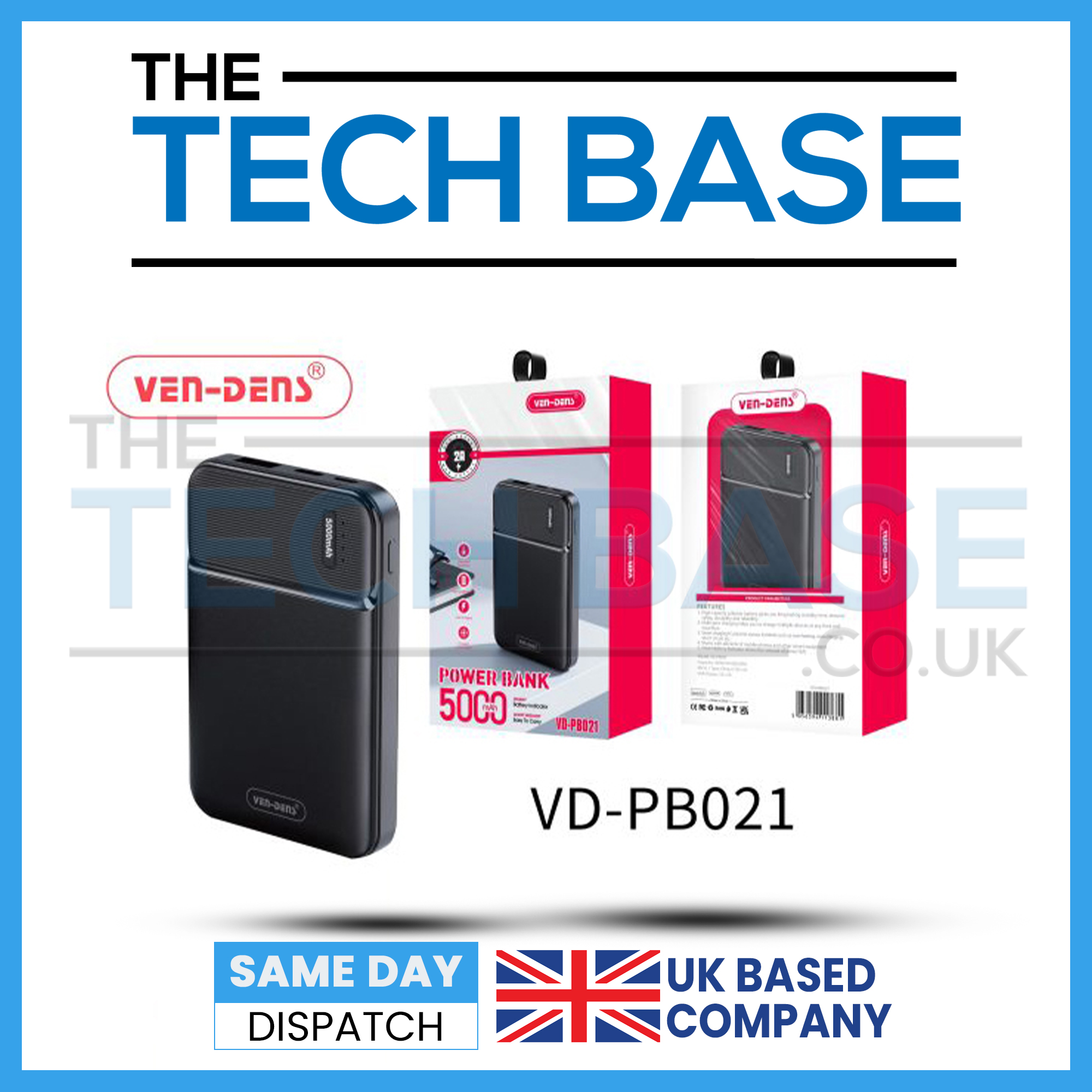 Ven Dens High Quality Portable 5000mAh Power Bank VD-PB021