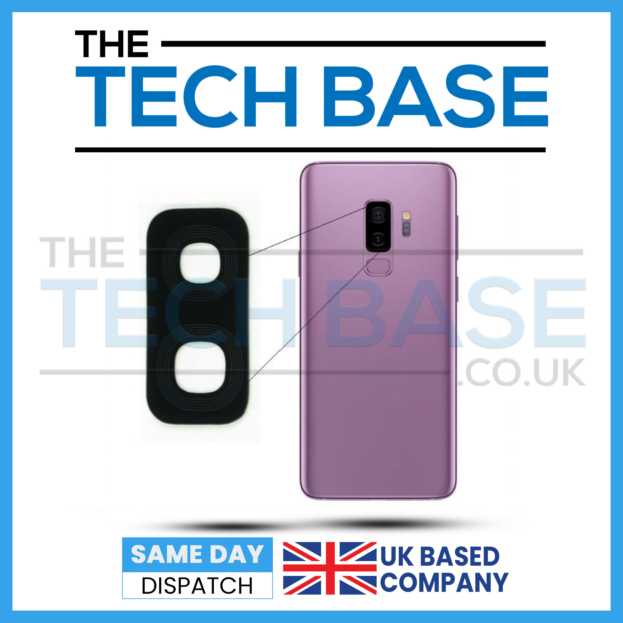 Samsung Galaxy S9 Plus rear Camera Lens Glass Only